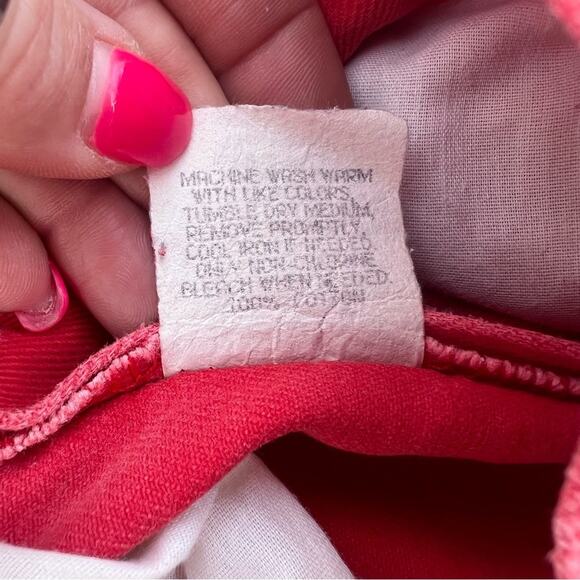 Vintage 80s 90s Chic Coral Red High Waist Taper Ankle Mom Jeans 26” waist - Picture 8 of 9